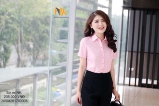 Áo sơ mi cổ Đức tay ngắn