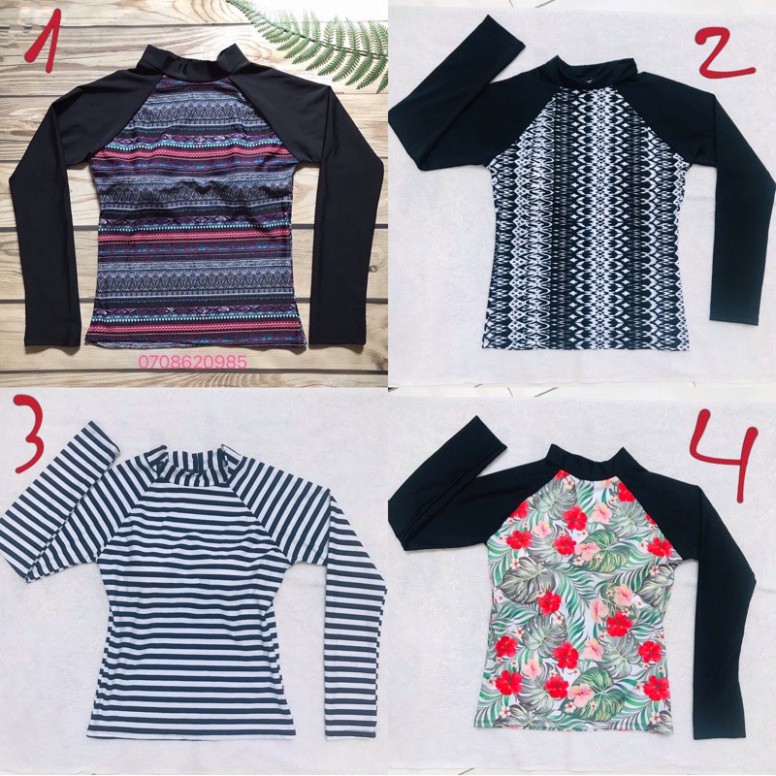 Áo bơi nữ, Áo bơi lẻ tay dài - Sẵn Mút Ngực thời trang 2021 freesize 40-60 kg | BigBuy360 - bigbuy360.vn