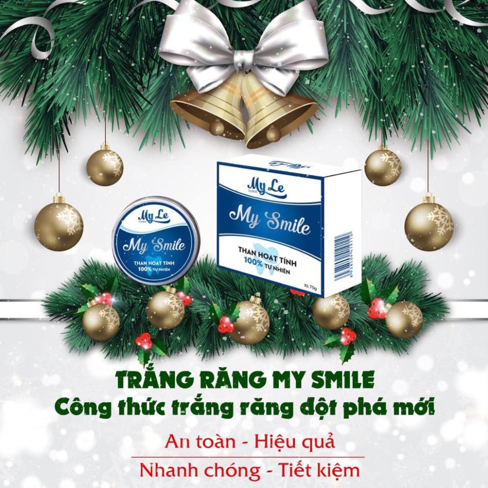 [TẶNG BÀN CHẢI] Tẩy trắng răng, trắng răng than hoạt tính My Smile-100% từ thiên nhiên, làm trắng răng tại nhà