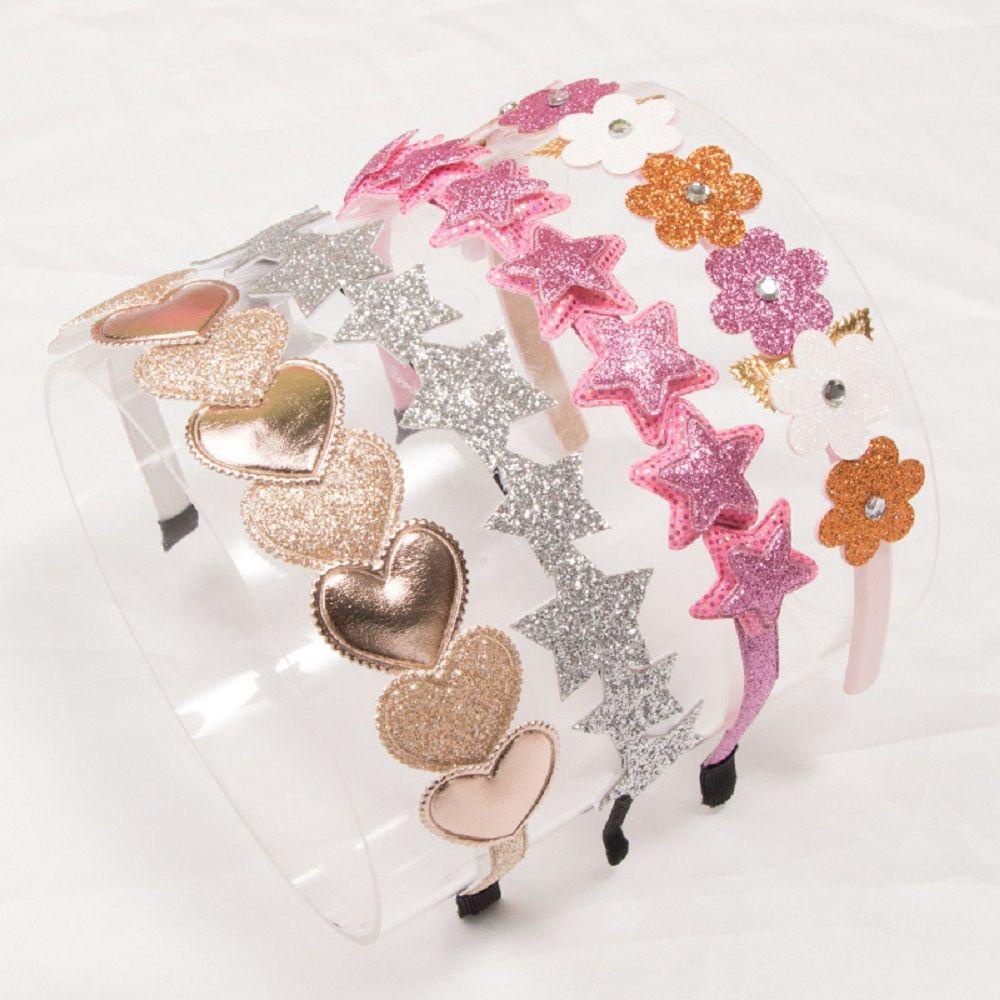 Băng Đô Cài Tóc Hình Ngôi Sao / Trái Tim / Hoa Đính Kim Sa