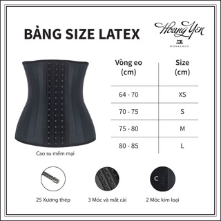 Latex 25G - nịt bụng 25 xương
