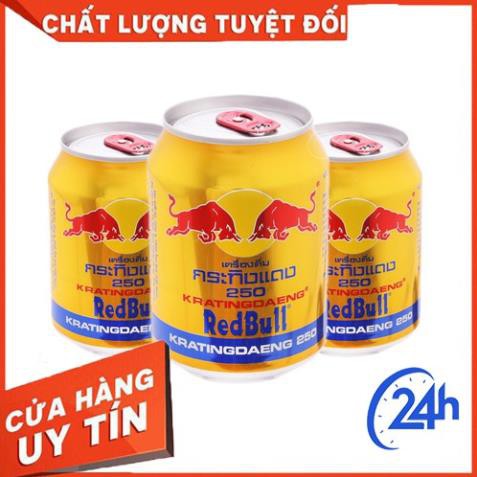 [Hàng chuẩn Thái Lan] Bò Húc Red Bull Thái Lan 250ml Thùng 24 lon