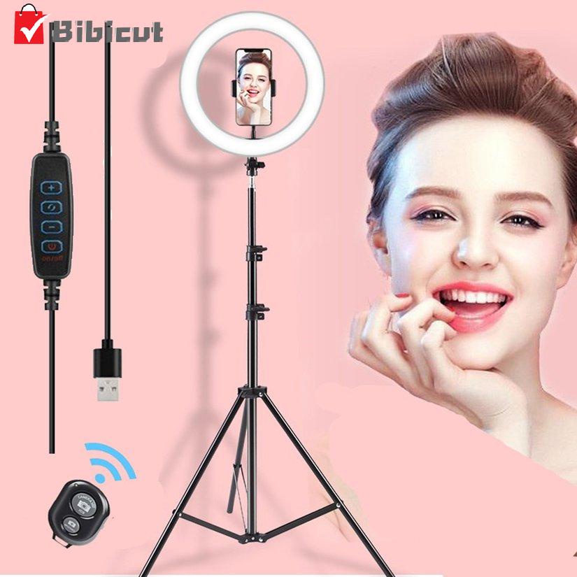 Vòng đèn LED chụp ảnh selfie với giá đỡ ba chân và điện thoại điều chỉnh độ sáng X9