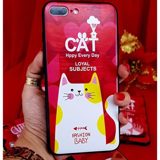 Ốp lưng in 4d cao cấp - mèo restock - happy every day