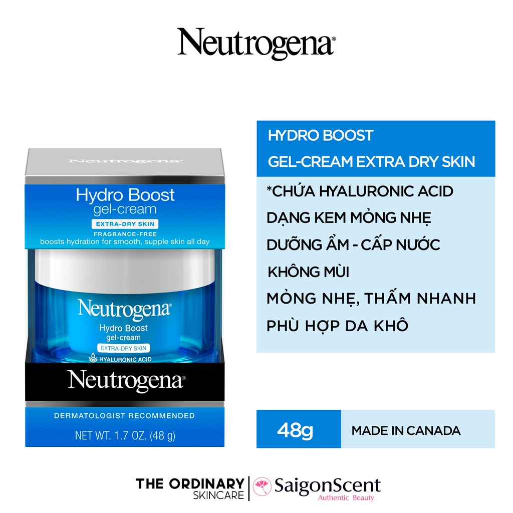 Kem dưỡng ẩm da khô Neutrogena Hydro Boost Gel-Cream ( 48g )