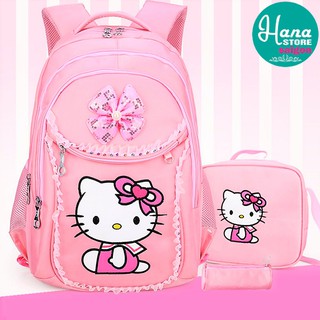 BALO HELLO KITTY CHO BÉ GÁI SIÊU DỄ THƯƠNG (BỘ 3 MÓN BALO + TÚI ĐEO CHÉO + VÍ ĐỰNG VIẾT) BB9011