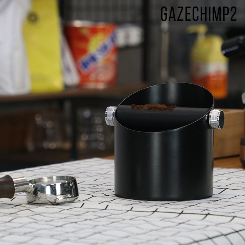 [GAZECHIMP2] Black Espresso Coffee Knock Box Waste Bin Bucket for Home Office Barista