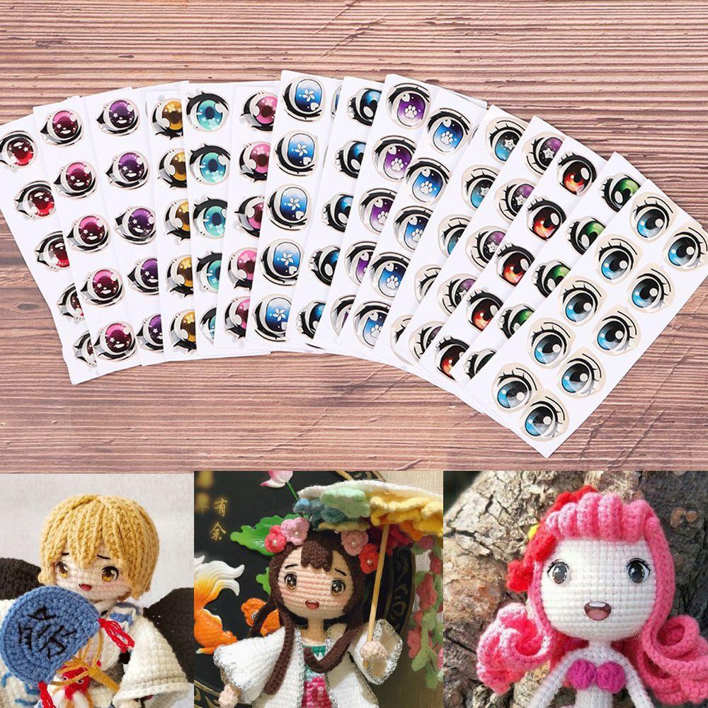 RAINBOW Bộ 5 Cặp Miếng Dán Mắt Hoạt Hình 15mm