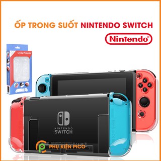 Ốp lưng Nintendo Switch ốp Joycon nhựa PC cứng cao cấp trong suốt chống sốc cho thân máy và Joycon