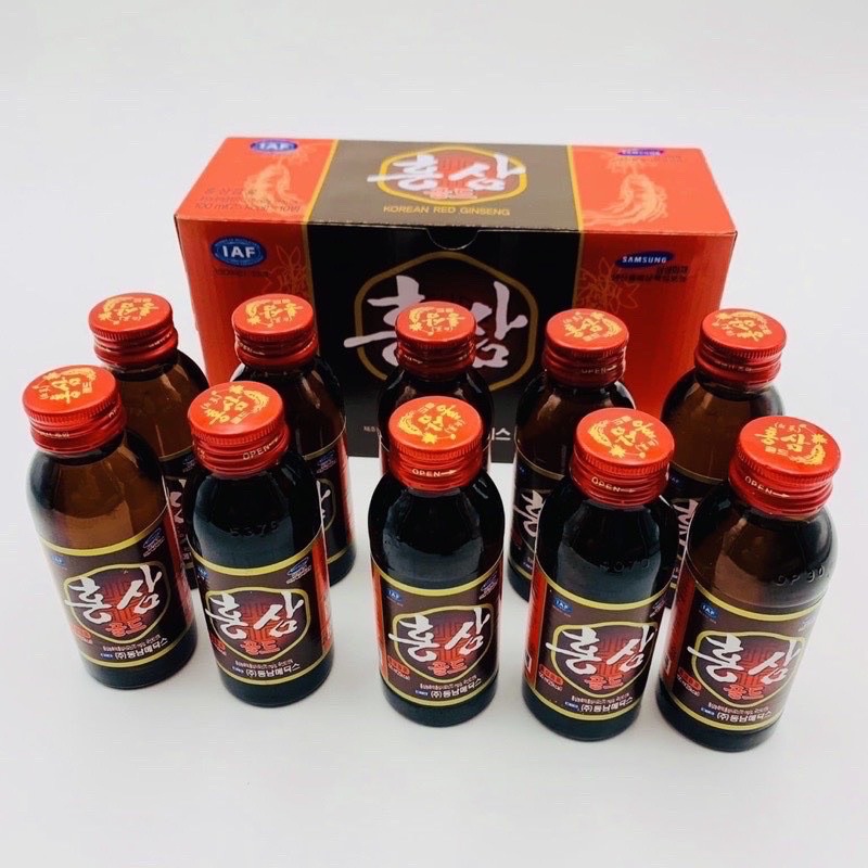 Nước sâm chai Hàn Quốc hộp 10chai  x 100ml