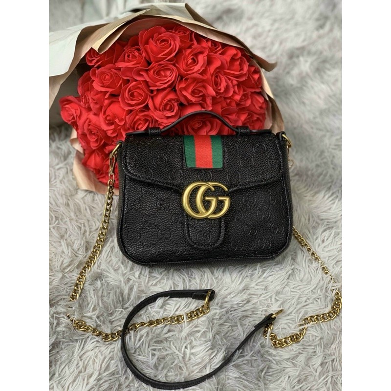 Túi Xách dập vân  pha sọc cờ đeo chéo❣️Freeship❣️