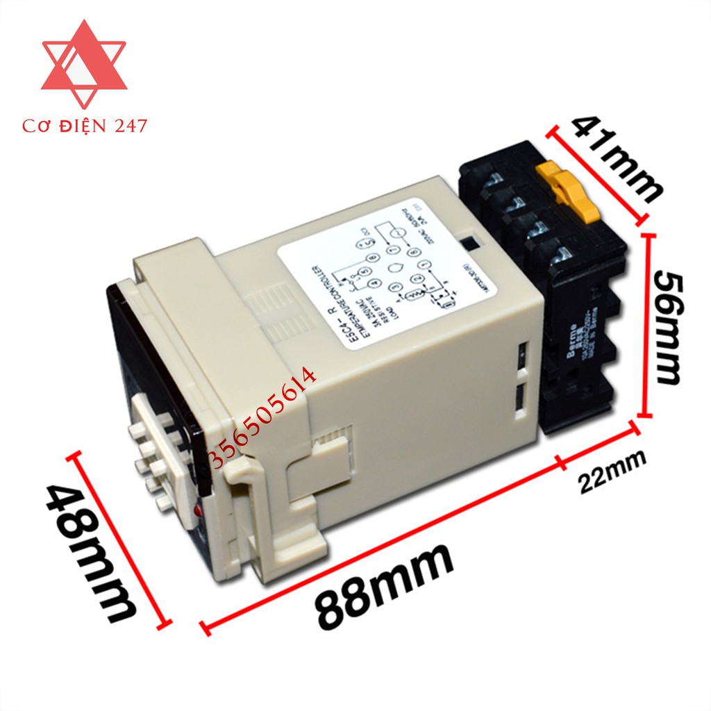 Bộ điều khiển nhiệt độ E5C4, E5C2 đồng hồ nhiệt E5C4, E5C2  Đồng hồ nhiệt độ Omron E5C4 , E5C2