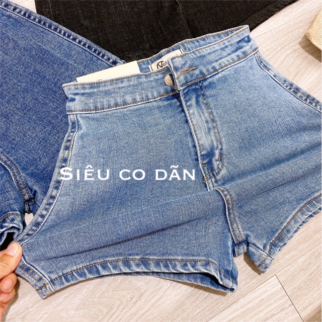 Quần short bò cạp cao trơn siêu co dãn QA1867 - NhiNhi Shop