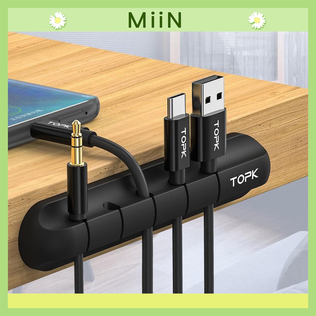 Giá cố định dây cáp sạc TOPK L16 cho Phụ Kiện Tai Nghe Bluetooth Airpods Cáp Sạc Iphone Pin Dự Phòng jack 3.5 - MiinShop