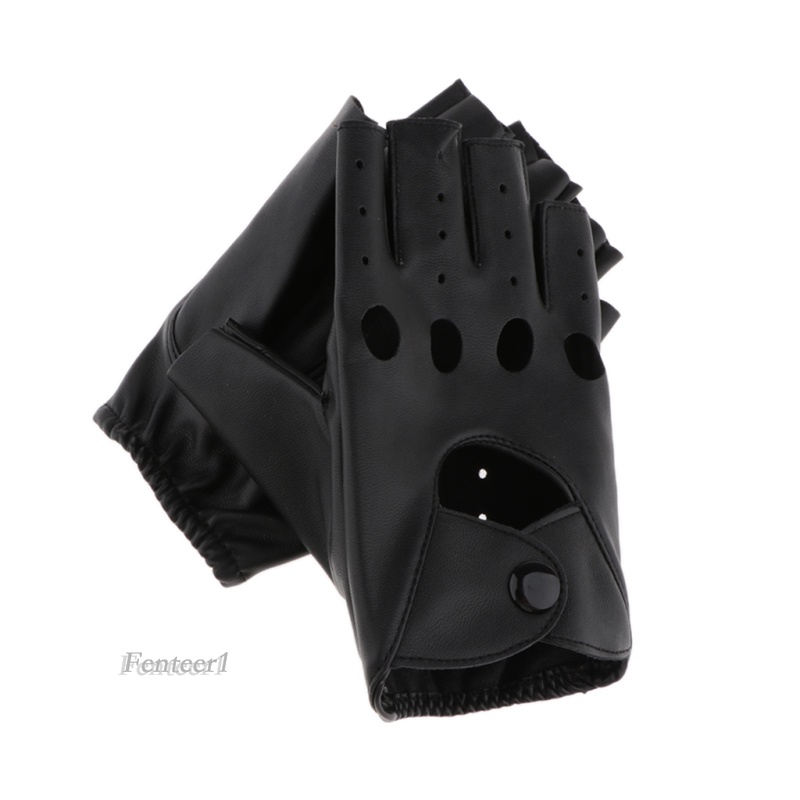 Găng Tay Da Lái Xe Nửa Ngón Cho Nam Fenteer1