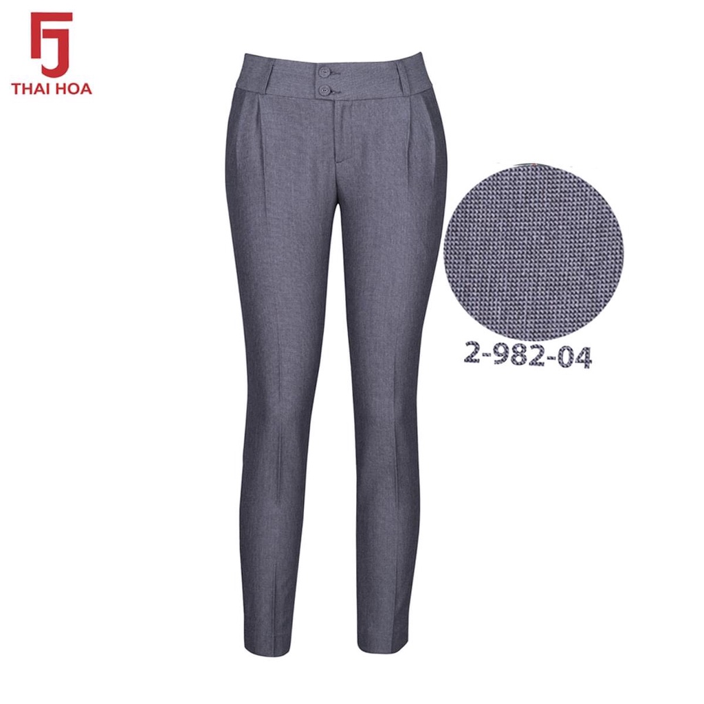 Quần Tây Thái Hòa 9 tấc màu xám tiêu sáng 2-982-04
