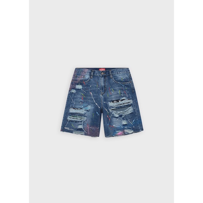 QUẦN SHORT JEANS/ MÀU XANH VẨY SƠN