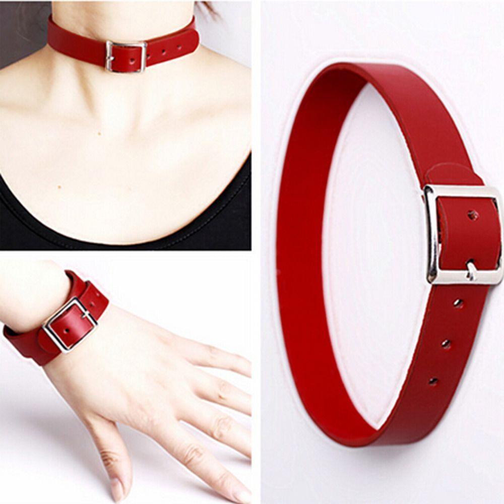 Vòng Cổ Choker Da Nhiều Màu Phong Cách Gothic Punk Thời Trang