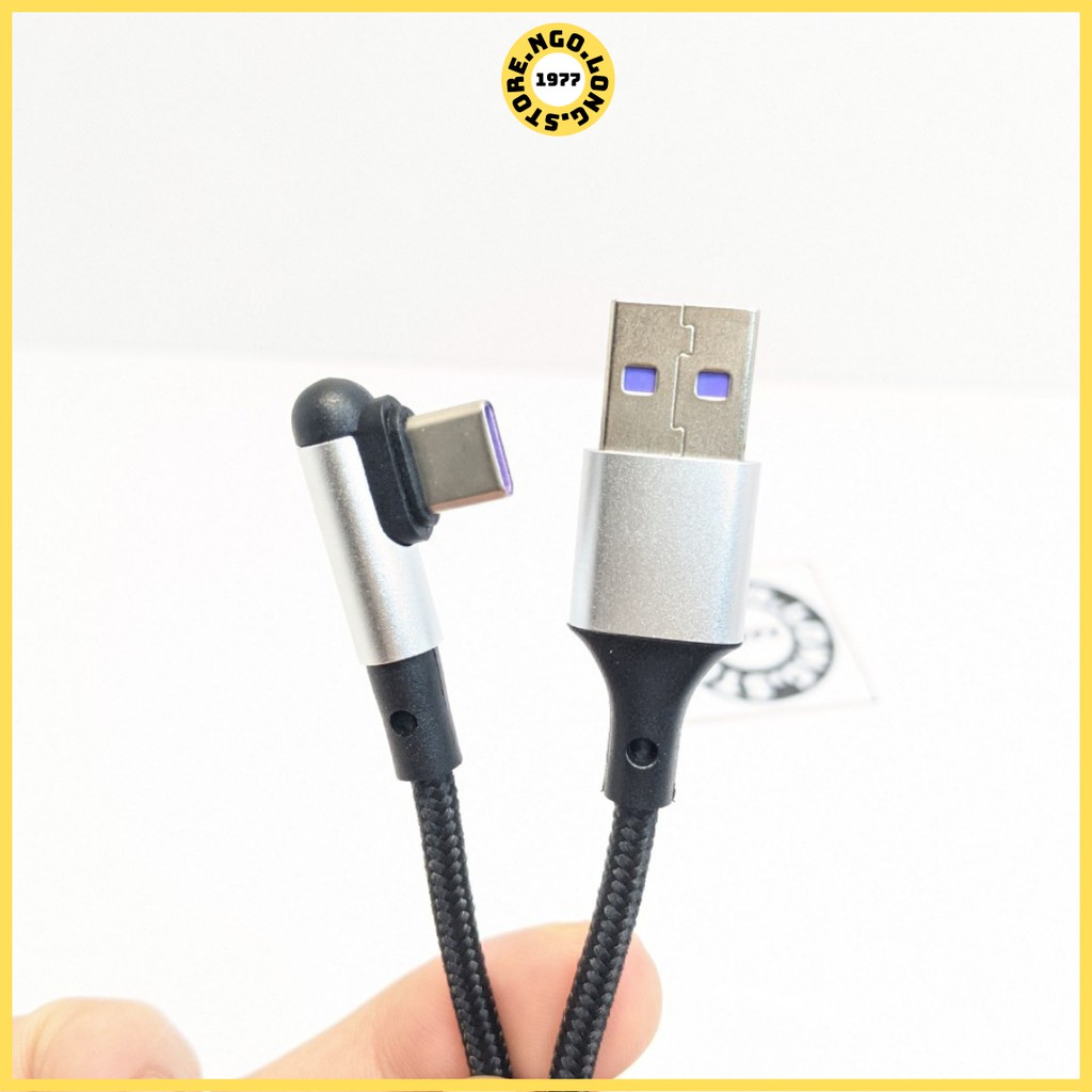 Dây Cáp Sạc Gập Đầu 1m2/ Cáp Sạc Nhanh 3A (Truyền Dữ Liệu) / Micro usb, type c, iphone, samsung