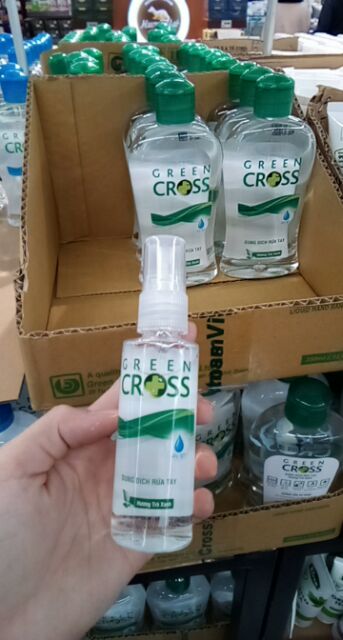 Nước rửa tay khô Green Cross dạng xịt 70ml