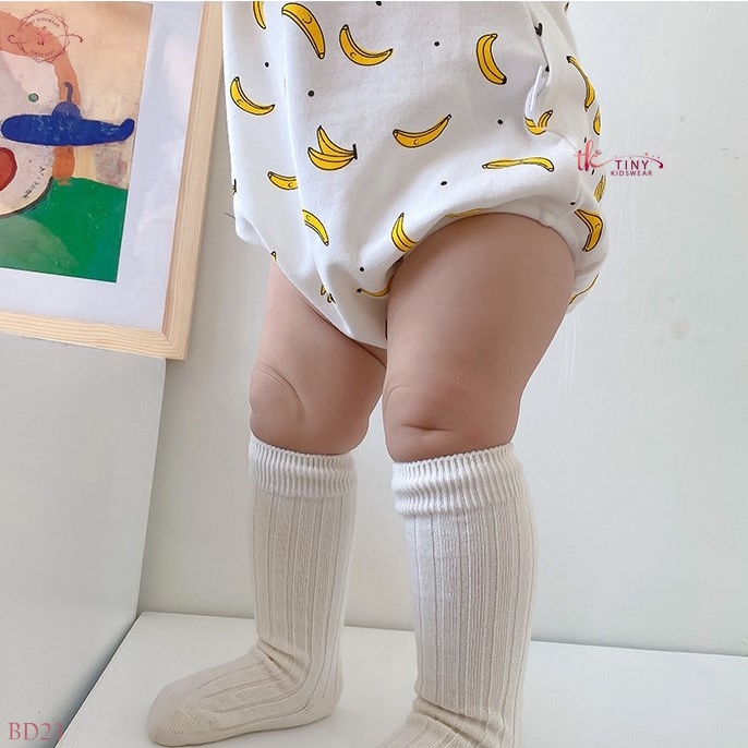 Body chip dài tay, bodysuit thu đông họa tiết quả chuối (tặng kèm mũ mầm) cho bé từ 4-13kg