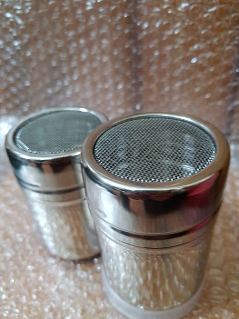 LỌ RẮC BỘT CACAO - MATCHA- inox