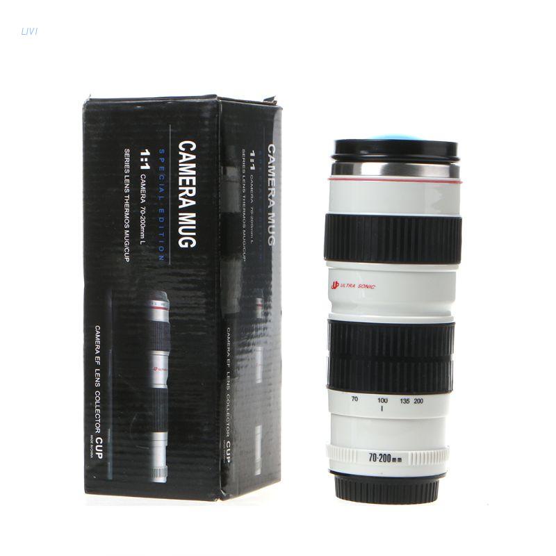 Ly Giữ Nhiệt Hình Ống Kính Máy Ảnh Dung Tích 70-200mm 400ml