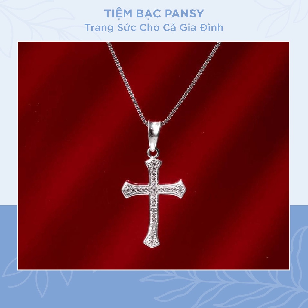 Dây chuyền bạc nữ mặt thánh giá PANSY - Vòng cổ thánh giá chuẩn bạc ta cao cấp