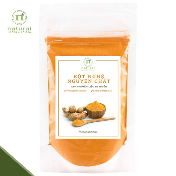 100GR Bột nghệ vàng nguyên chất chất lượng xuất khẩu Natural Herbs n Spices