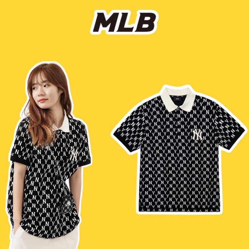 Áo Polo MLB Monogram mã TG36 - Full tem tag