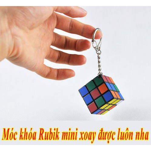 Móc Khoá Game Rubik Xoay Được