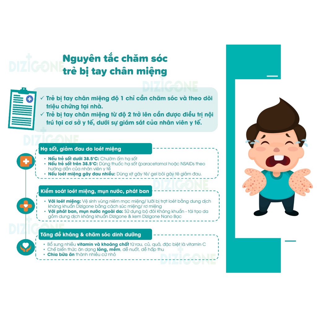 Dung dịch đa năng Dizigone, hỗ trợ tiêu diệt vi khuẩn, nấm không gây đau, xót. (Date mới nhất)