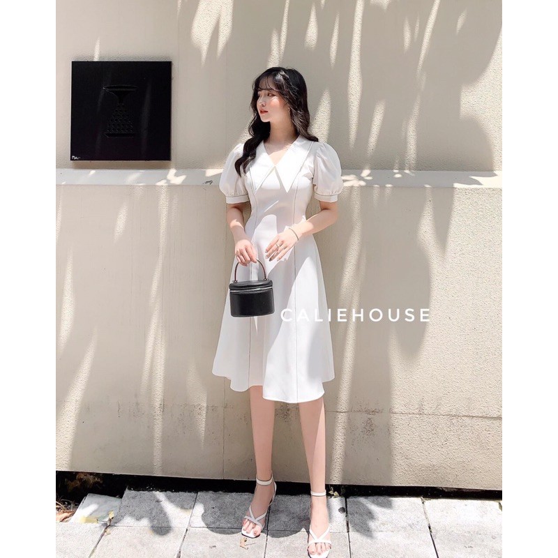 ⚡️BÁN SỈ⚡️Đầm xoè chữ A phối chỉ khác màu | BigBuy360 - bigbuy360.vn