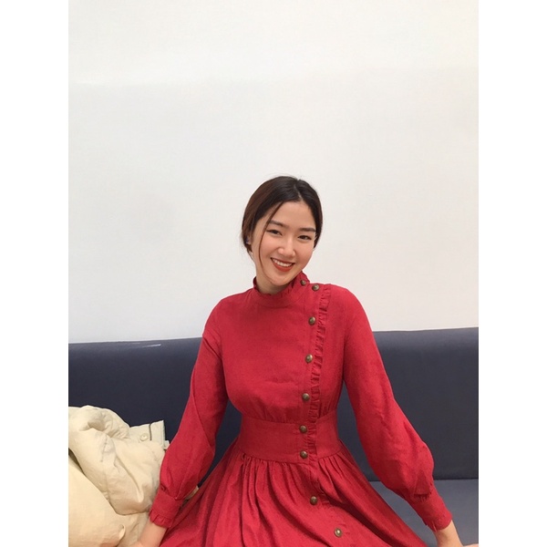 Váy Thiết Kế Dài Đỏ