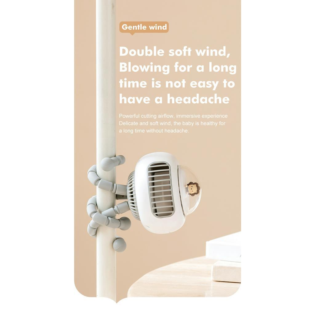 Quạt Sạc usb Cầm Tay Hình Bạch Tuộc Xinh Xắn