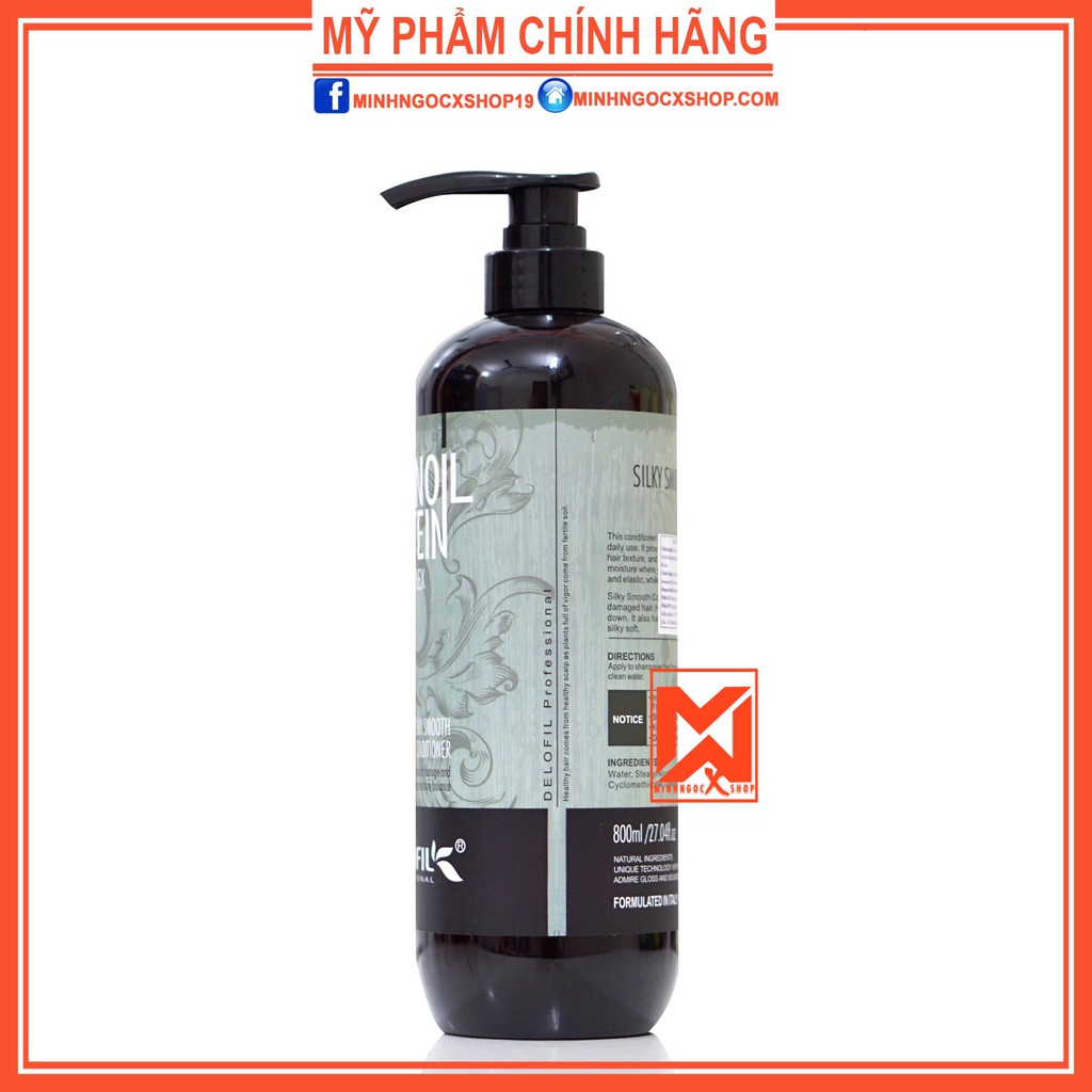 DELOFIL DẦU XẢ MỀM MƯỢT CHỐNG GÀU DELOFIL 800ML CHÍNH HÃNG