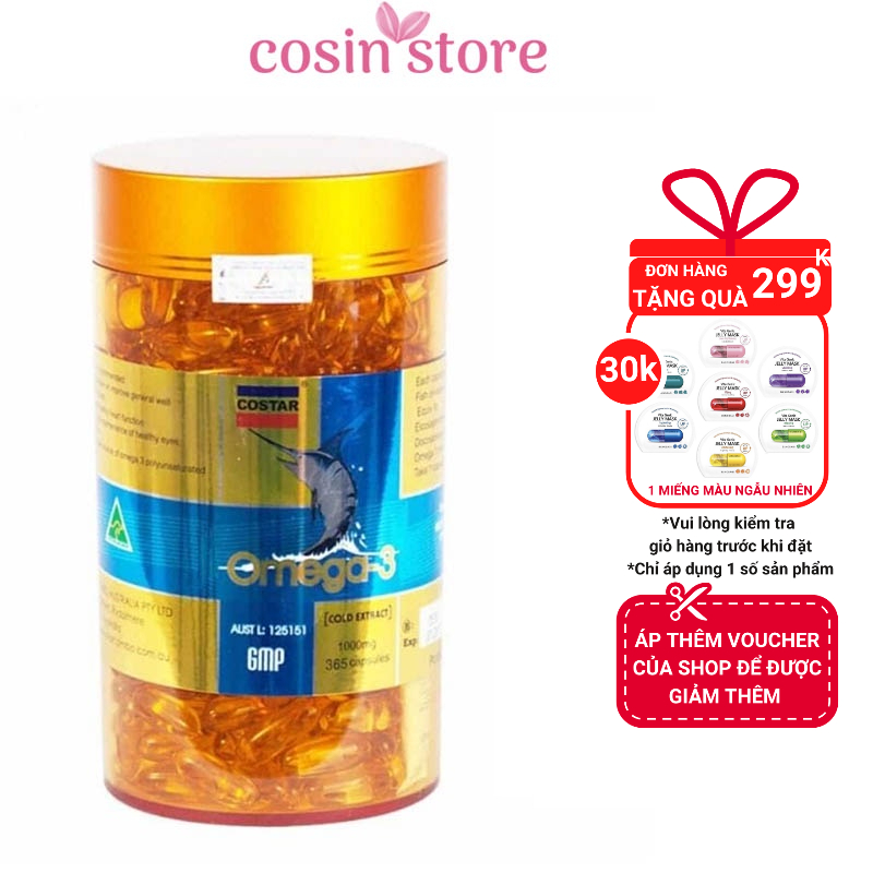 Viên Uống Dầu Cá Costar Omega 3 1000mg 365 Viên