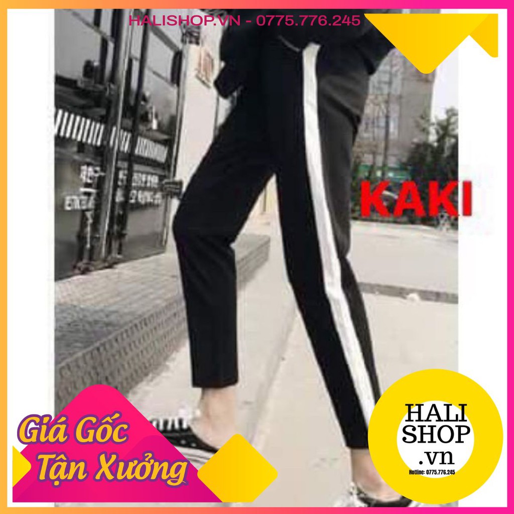 🌈FREESHIP 50K🔥 Quần kaki ống suông phối 1 sọc nam nữ (kèm ảnh thật)