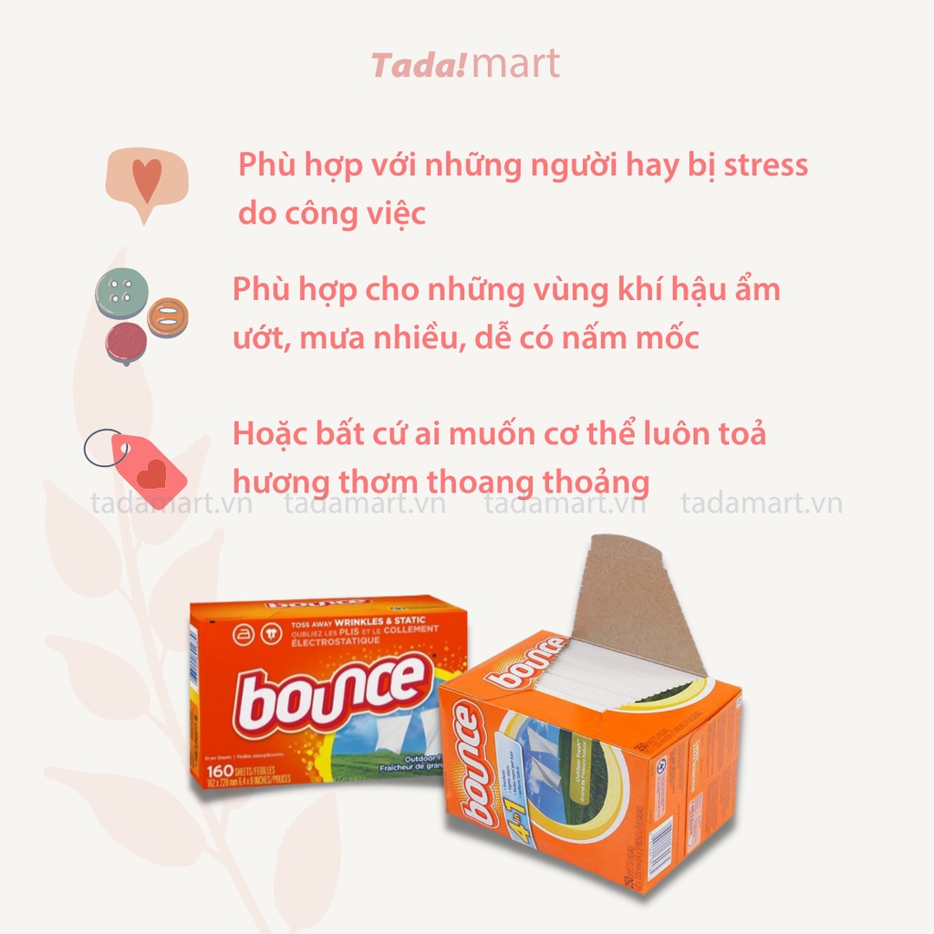 [TÁCH LẺ] Giấy Thơm Quần Áo 4 IN 1 Bounce Mỹ