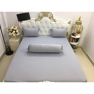 Bộ Drap Thun Hàn Quốc Mát Lạnh { 4 món } drap và 3 áo gối.