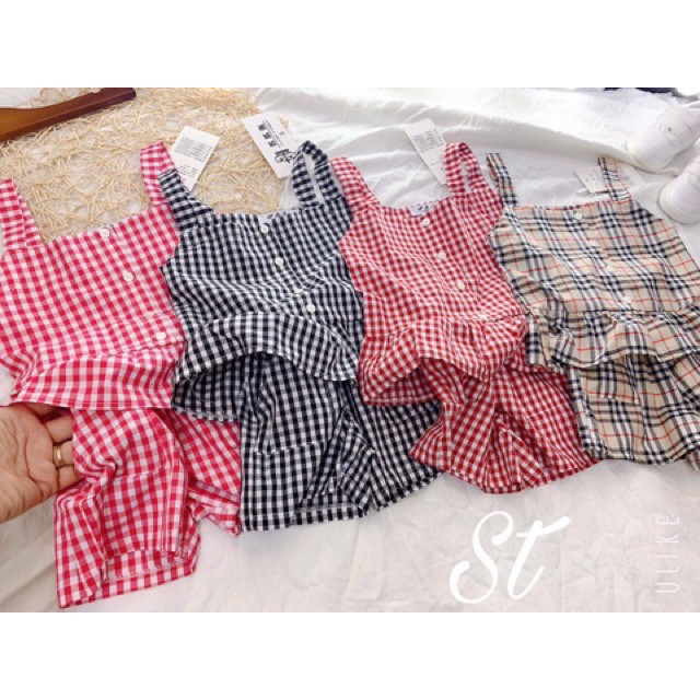 BỘ BÉ GÁI BÈO KẺ 2 DÂY SANG TRỌNG S043