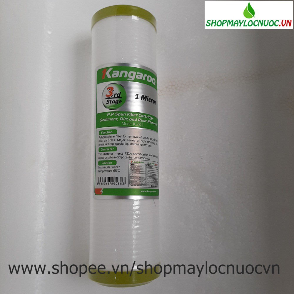 Lõi lọc nước Kangaroo số 3 -  PP 1 micron - Phụ kiện máy lọc nước Kangaroo – ShopMayLocNuocVN | BigBuy360 - bigbuy360.vn