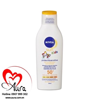 Kem Chống Nắng NIVEA Sun Kids Protect & Sensitive Lotion 50+ 200ml
