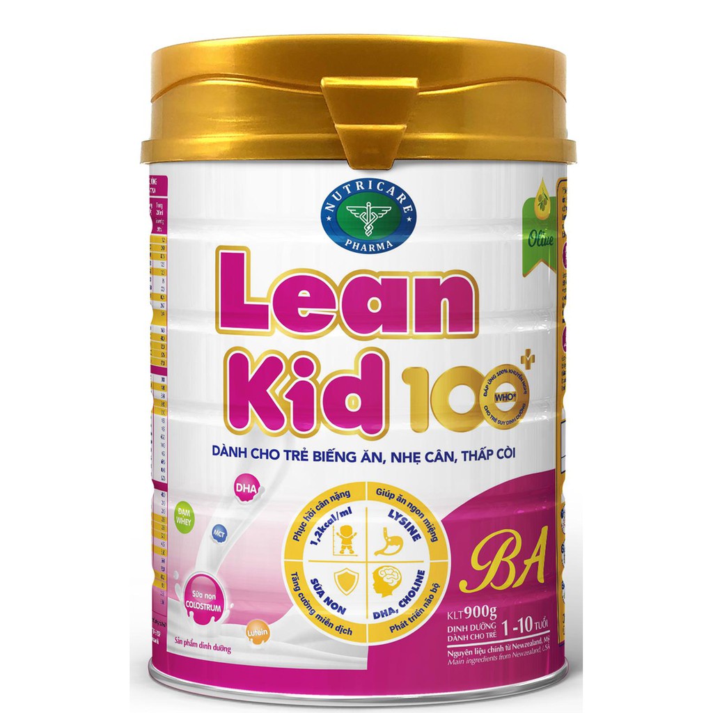 SỮA LEAN KID 100+ BA 900G, 400G