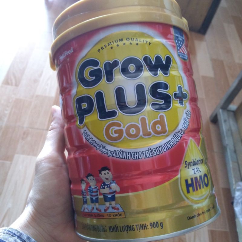 Sữa Grow plus + Gold đỏ Nutifood cho trẻ suy dinh dưỡng thấp còi  900g