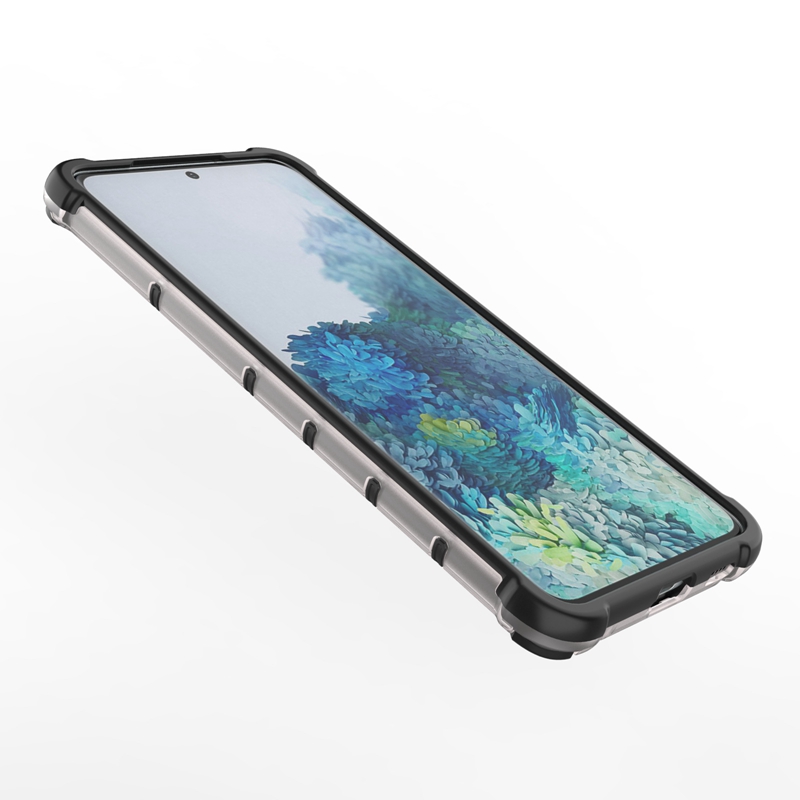 Ốp điện thoại trong suốt họa tiết tổ ong cho Samsung Galaxy S21 Plus 5g S21+