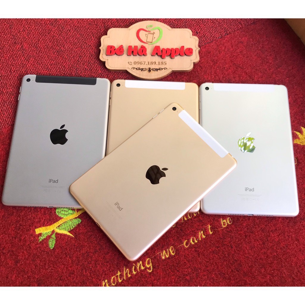 Máy Tính Bảng iPad Mini 4 - 64Gb/32Gb/16Gb (4G + Wifi) Quốc tế - Zin Đẹp Như Mới - Ram 2Gb /Chip A8 2X /Màn đẹp Siêu nhe