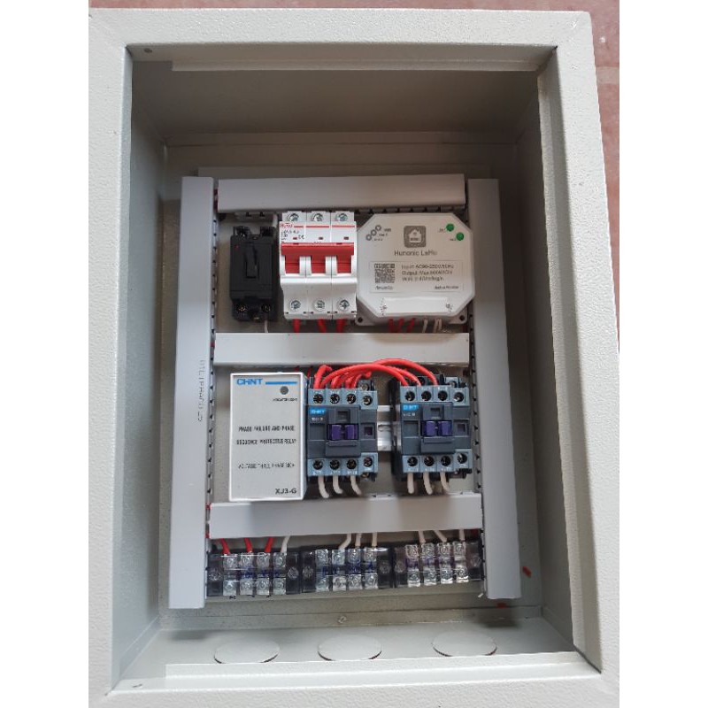 Tủ điện điều khiển bật tắt 2 thiết bị công suất lớn từ xa bằng điện thoại