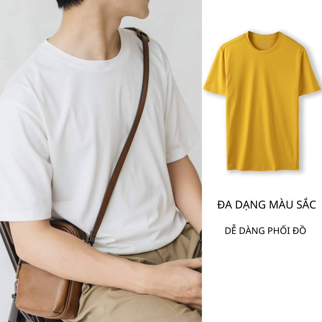 [8 MÀU] Áo Thun Nam Cổ Tròn Đẹp Trơn Có Màu Đen,...Áo Thun Nam Trơn Cao Cấp ,Thấm Hút Tốt - ATGS - GUSTA | BigBuy360 - bigbuy360.vn