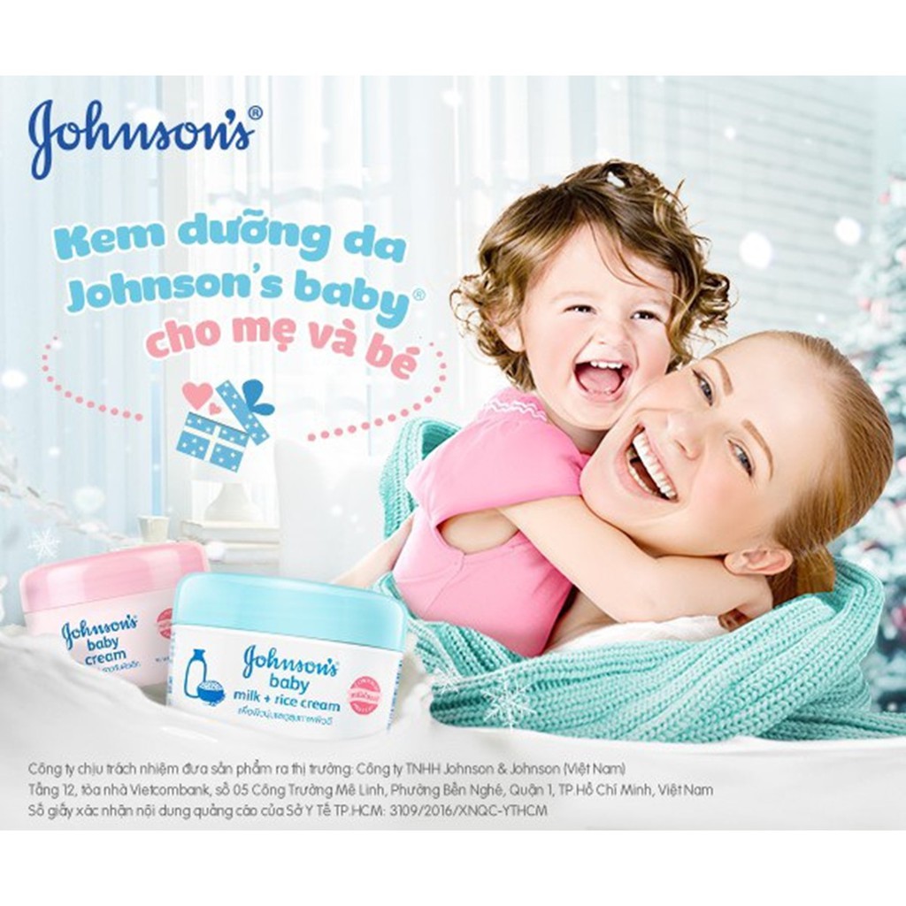 Kem Dưỡng Da Chiết Xuất Sữa Và Gạo Johnson's Milk And Rice Baby Cream 50g (Xanh/Hồng)